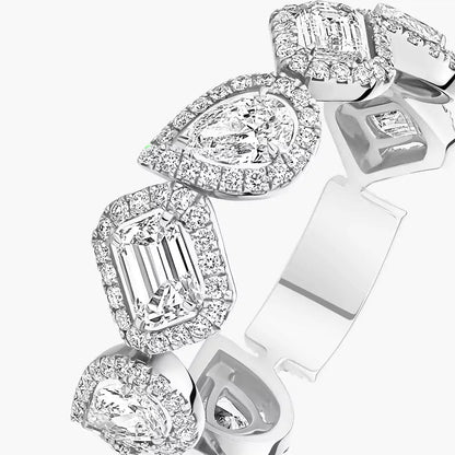 [Super Jewellery] Diamond Wedding Ring My Twin