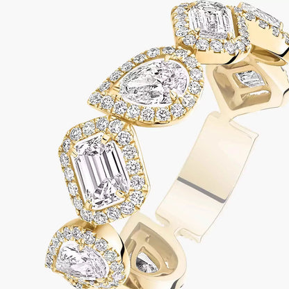 [Super Jewellery] Diamond Wedding Ring My Twin