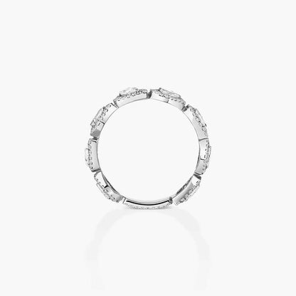 [Super Jewellery] Diamond Wedding Ring My Twin