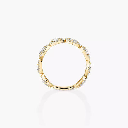 [Super Jewellery] Diamond Wedding Ring My Twin