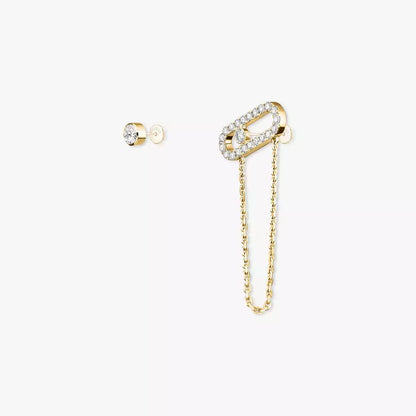 [Super Jewellery]Move Uno Diamond Earrings
