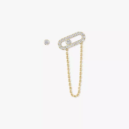 [Super Jewellery]Move Uno Diamond Earrings