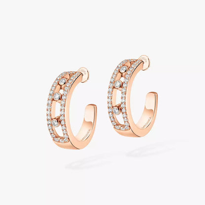 [Super Jewellery]Diamond Pave_ Hoop Earrings Move