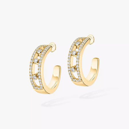 [Super Jewellery]Diamond Pave_ Hoop Earrings Move