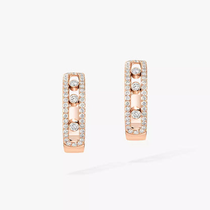 [Super Jewellery]Diamond Pave_ Hoop Earrings Move