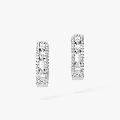 [Super Jewellery]Diamond Pave_ Hoop Earrings Move