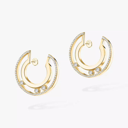 [Super Jewellery] Move Romane Small Diamond Hoop Earrings