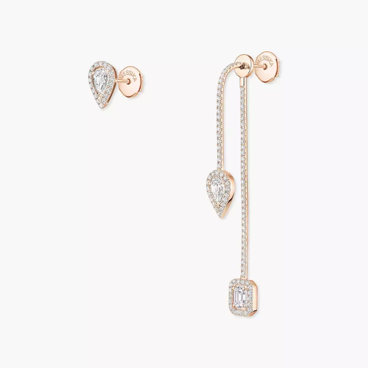 [Super CiCi]Diamond Drop Earrings My Twin