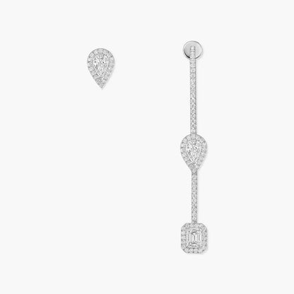 [Super Jewellery]Diamond Drop Earrings My Twin