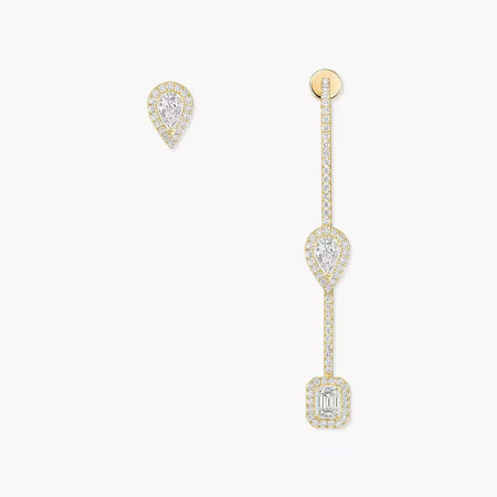 [Super Jewellery]Diamond Drop Earrings My Twin