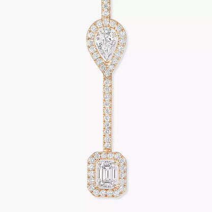[Super Jewellery]Diamond Drop Earrings My Twin
