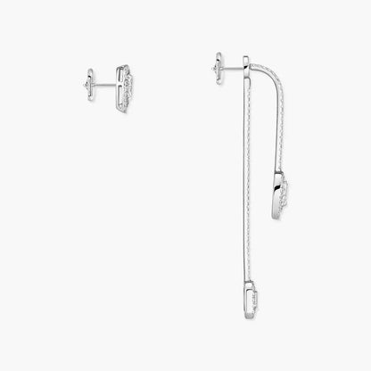 [Super Jewellery]Diamond Drop Earrings My Twin