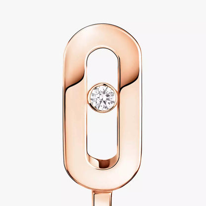 [Super Jewellery]Diamond Mini Hoop Earrings Move Classique