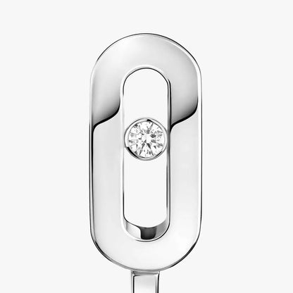[Super Jewellery]Diamond Mini Hoop Earrings Move Classique
