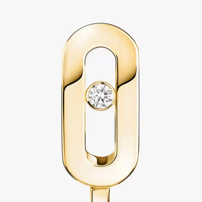 [Super Jewellery]Diamond Mini Hoop Earrings Move Classique