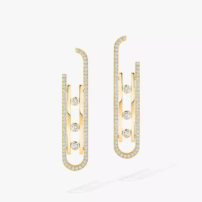 [Super Jewellery]Diamond Pendant Earrings Move 10Th