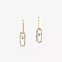 [Super Jewellery]Move Link Diamond Earrings
