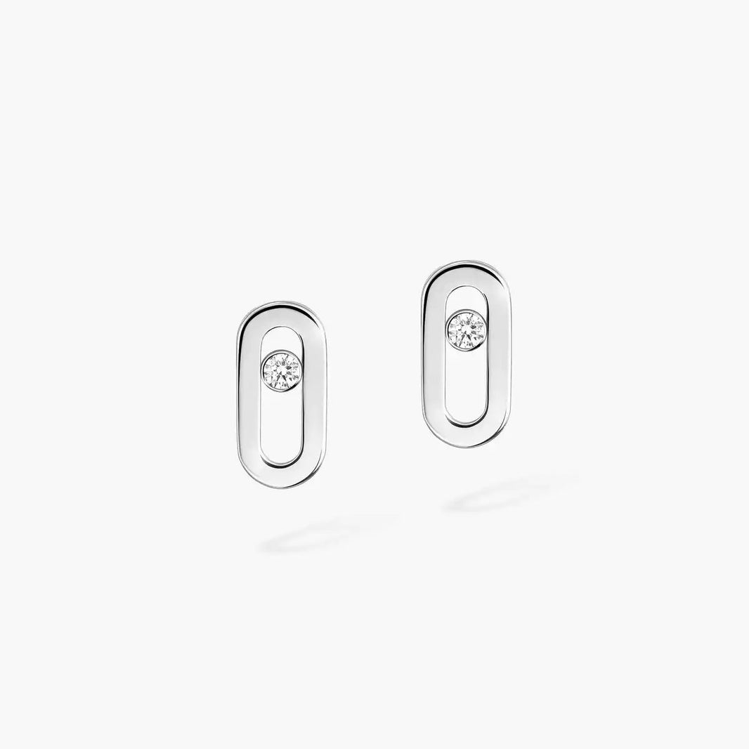 [Super Jewellery]Move Uno Diamond Stud Earrings