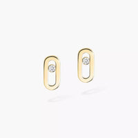 [Super Jewellery]Move Uno Diamond Stud Earrings