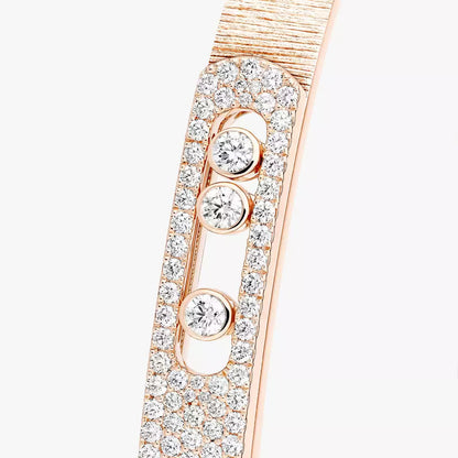 [Super Jewellery]Move Noa Ciselé half pavé bangle