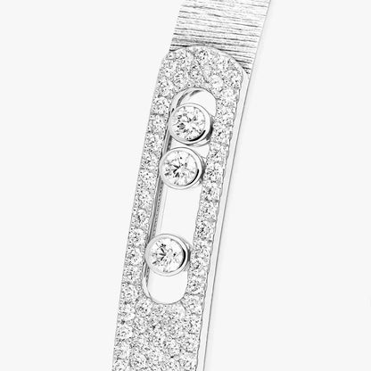 [Super Jewellery]Move Noa Ciselé half pavé bangle