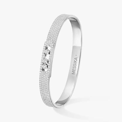 [Super Jewellery]Move Noa Full Pavé Diamond Bangle Bracelet