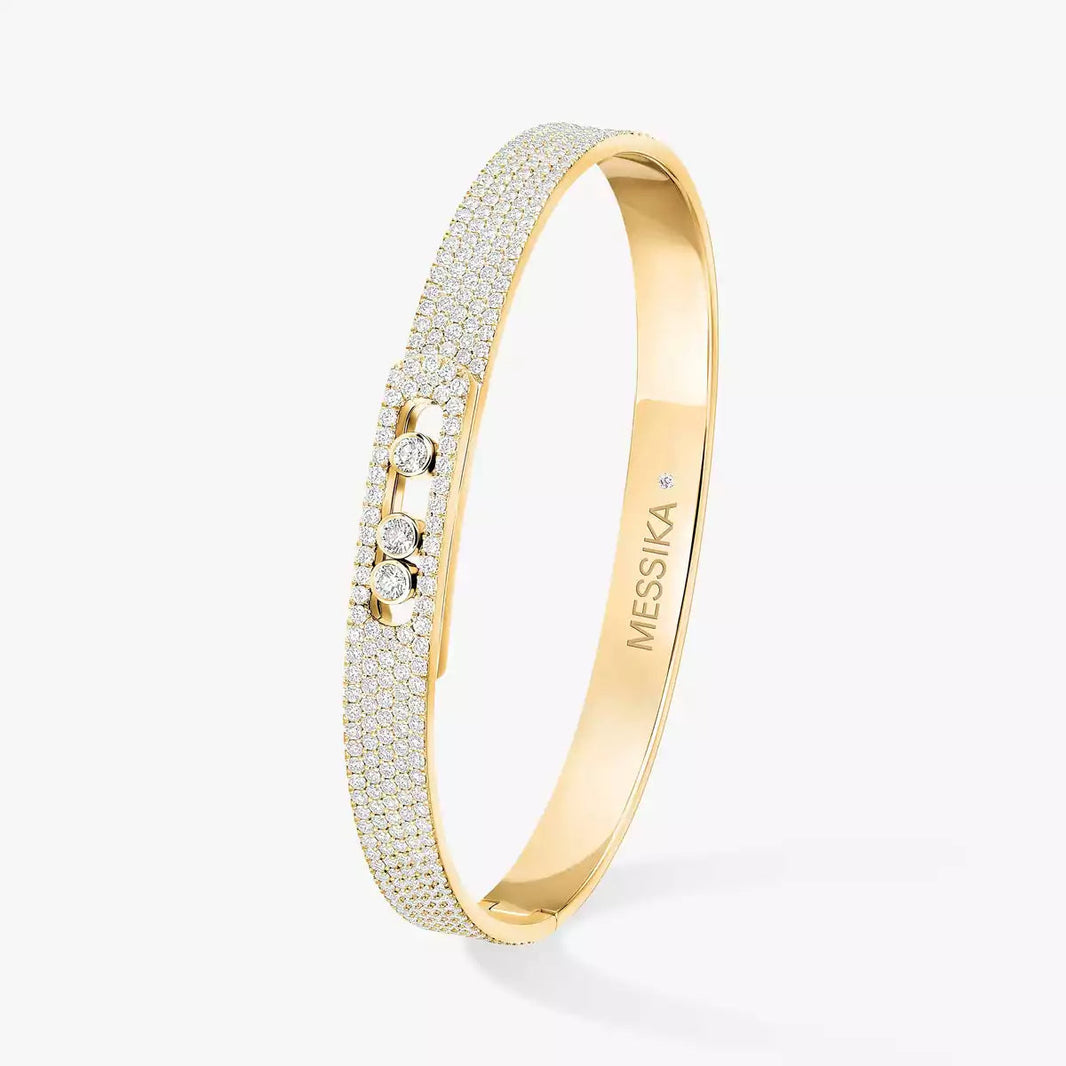 [Super Jewellery]Move Noa Full Pavé Diamond Bangle Bracelet