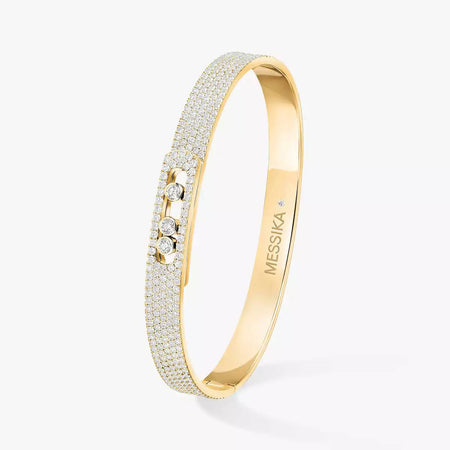 [Super Jewellery]Move Noa Full Pavé Diamond Bangle Bracelet