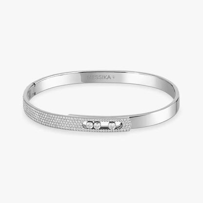 [Super Jewellery]Move Noa Rose Gold Pavé Diamond Bangle Bracelet