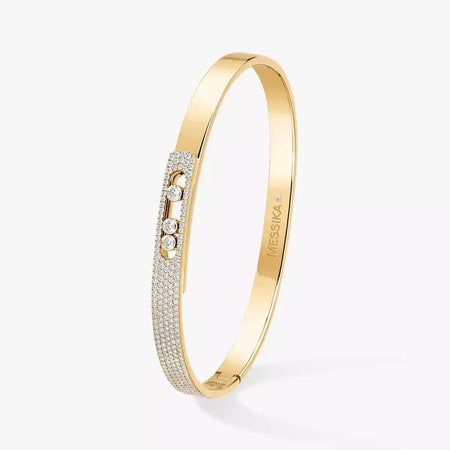 [Super Jewellery]Move Noa Rose Gold Pavé Diamond Bangle Bracelet