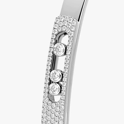 [Super Jewellery]Move Noa Rose Gold Pavé Diamond Bangle Bracelet