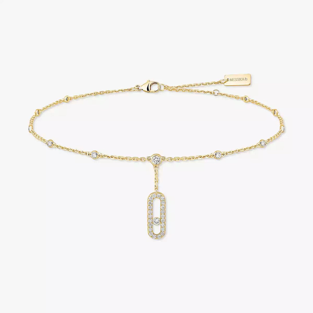 [Super Jewellery] Move Uno pavé ankle bracelet