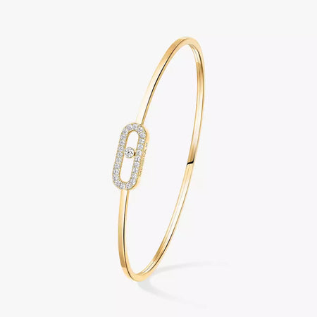 [Super Jewellery]Move Uno pavé flex bangle medium