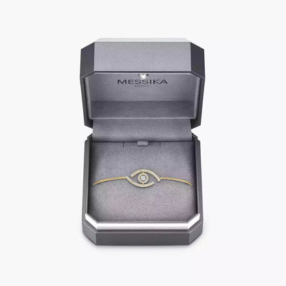 [Super Jewellery]Lucky Eye Pave-Set Diamond Bracelet