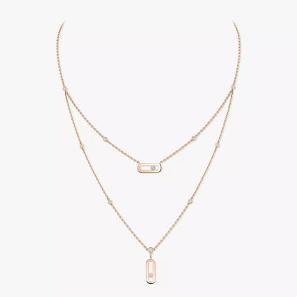 [Super Jewellery] Move Uno Diamond Necklace