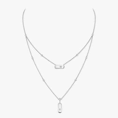 [Super Jewellery] Move Uno Diamond Necklace
