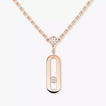 [Super Jewellery] Move Uno Diamond Necklace