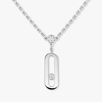 [Super Jewellery] Move Uno Diamond Necklace