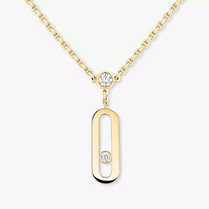 [Super Jewellery] Move Uno Diamond Necklace