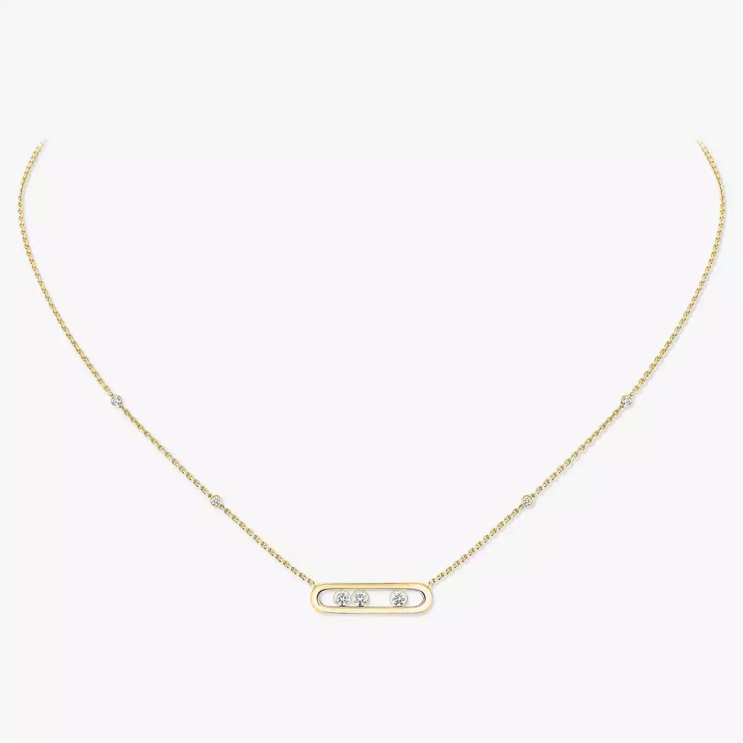 [Super Jewellery] Baby Move Gold Diamond Necklace