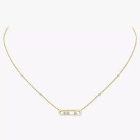 [Super Jewellery] Baby Move Gold Diamond Necklace