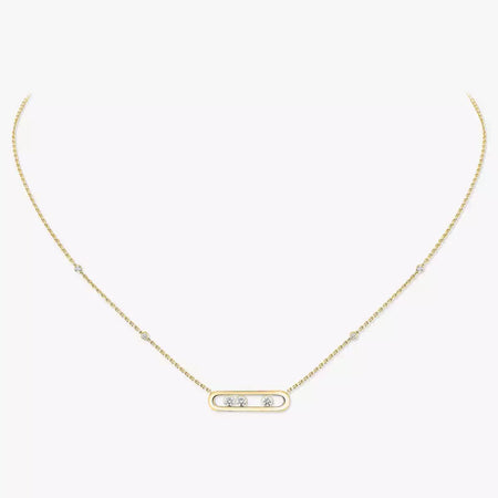 [Super Jewellery] Baby Move Gold Diamond Necklace
