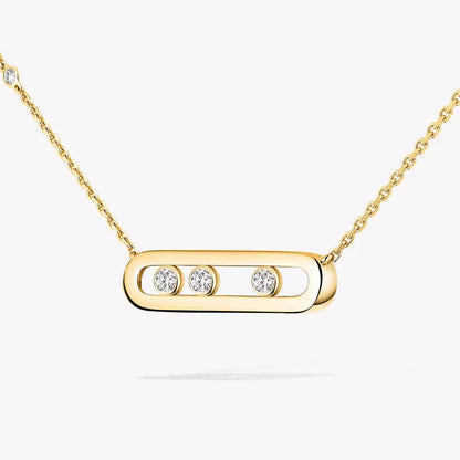 [Super Jewellery] Baby Move Gold Diamond Necklace