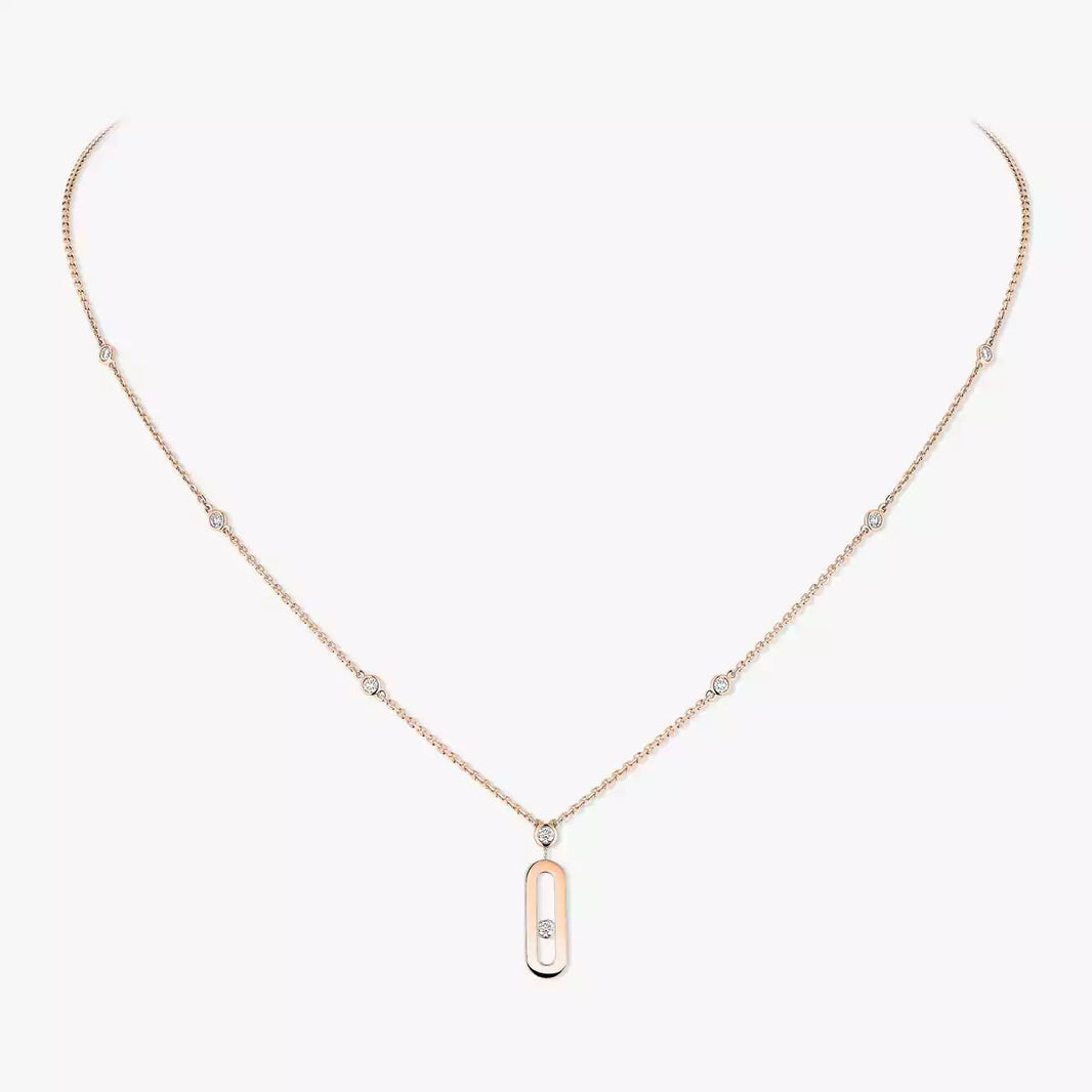 [Super Jewellery] Move Uno Gold Diamond Long Necklace