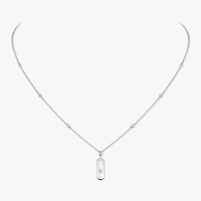 [Super Jewellery] Move Uno Gold Diamond Long Necklace