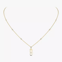 [Super Jewellery] Move Uno Gold Diamond Long Necklace