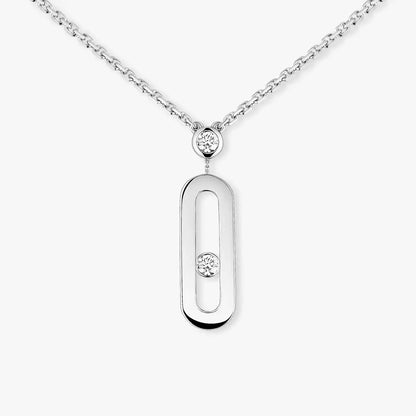 [Super Jewellery] Move Uno Gold Diamond Long Necklace