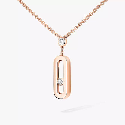 [Super Jewellery] Move Uno Gold Diamond Long Necklace