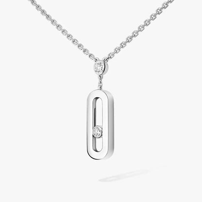 [Super Jewellery] Move Uno Gold Diamond Long Necklace