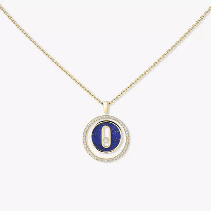[Super Jewellery]Lucky Move Diamond Necklace in Rose Gold and White Mother-of-Pearl